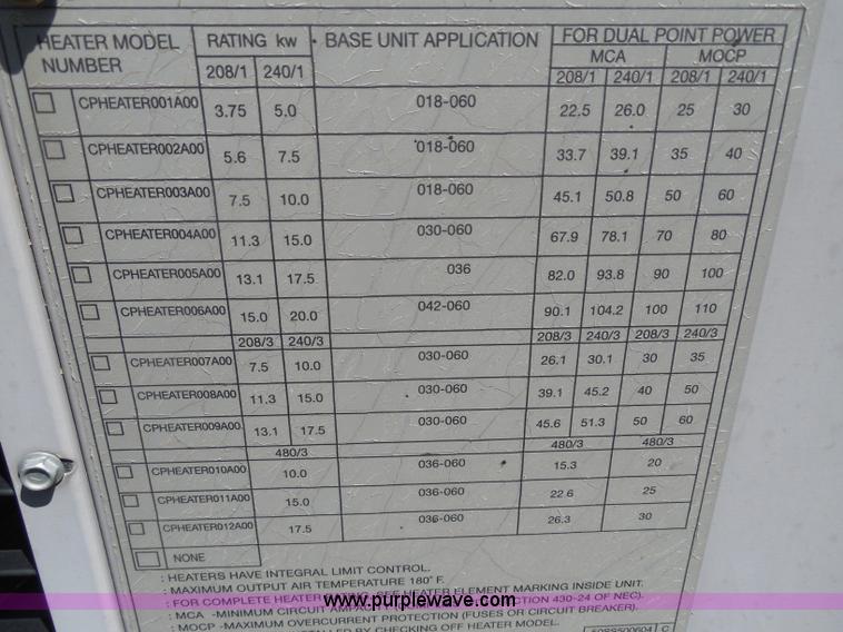 image for item H3239 Carrier AC unit