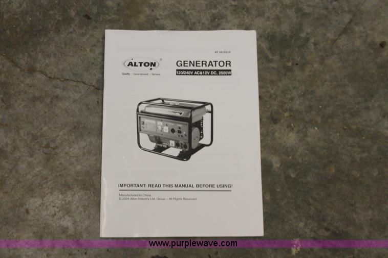 image for item H3663 Alton AT04103-D portable generator