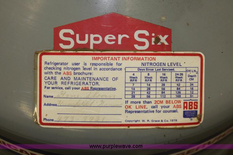 image for item H3664 American Breeders Service Super Six semen cooler