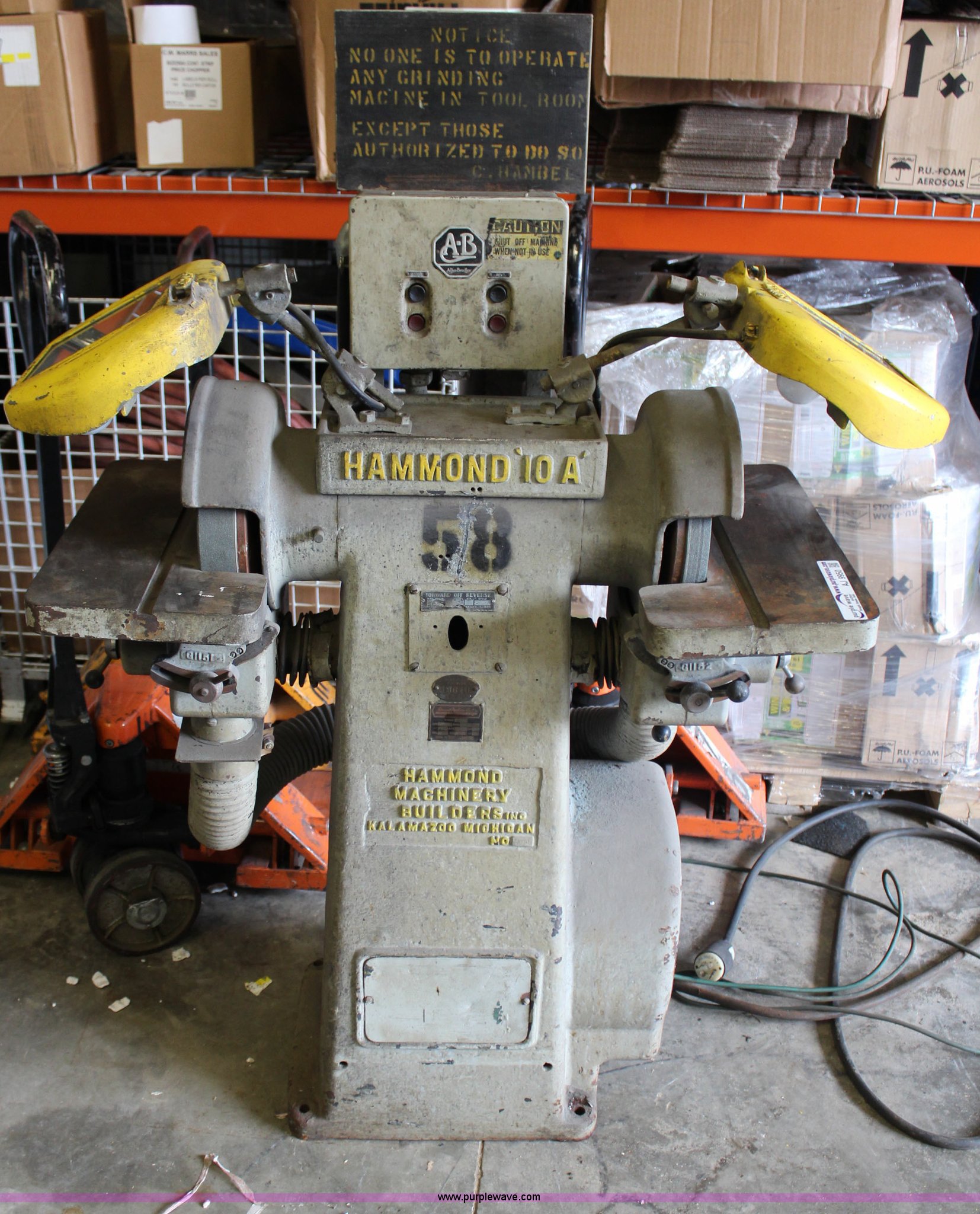 Hammond 10A 10" dual tool and cutter grinder in Olathe, KS Item
