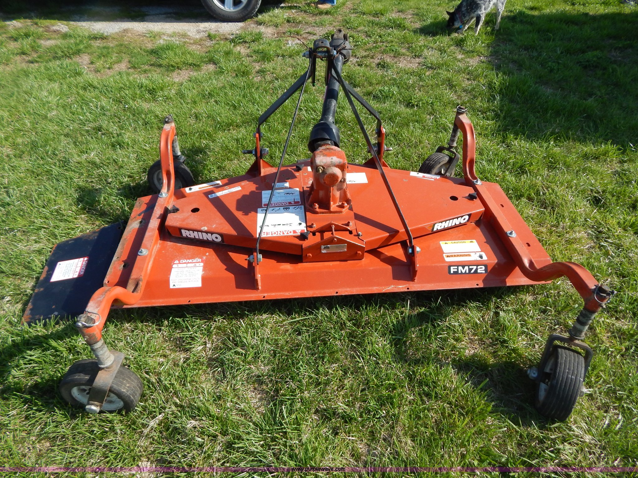 Rhino FM 72" finish mower in Orrick, MO Item Z9482 sold Purple Wave