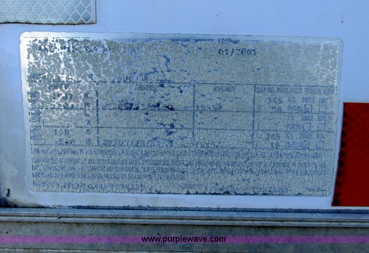 image for item A8524 2001 Knight cargo trailer