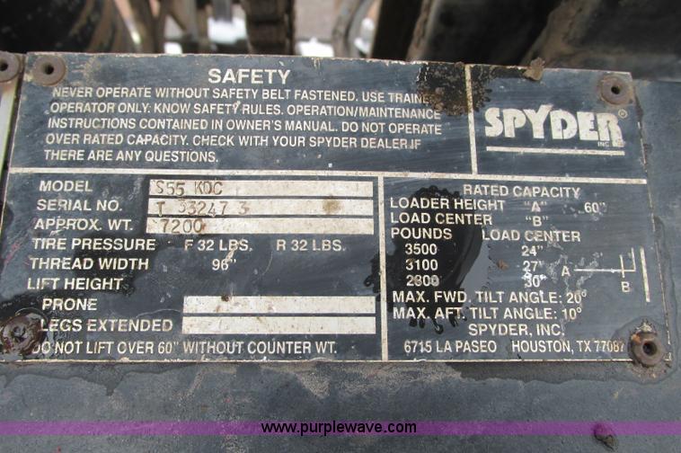 image for item E5050 Spyder Tarantula 555KDC forklift