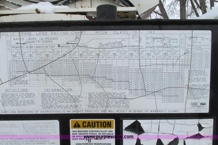 image for item E5051 1985 P & H RT50 rough terrain crane