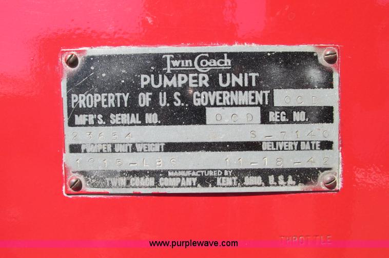 image for item E5066 Twin Coach trailer mounted pump unit
