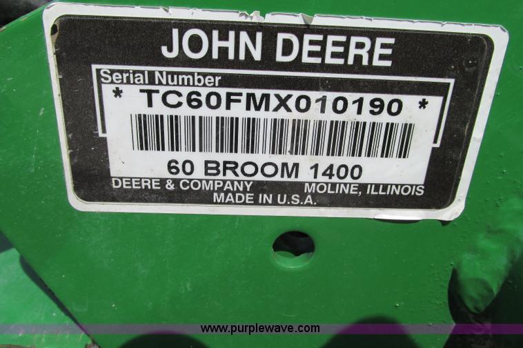 image for item E5074 John Deere 60 heavy duty broom