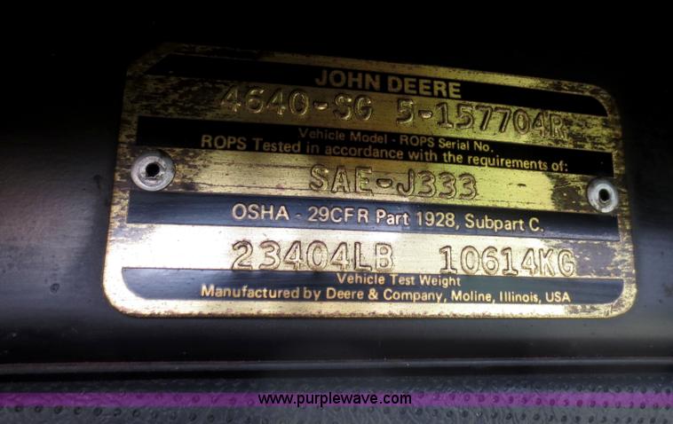 image for item D5842 1979 John Deere 4640 tractor