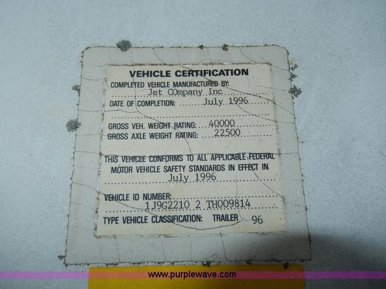 image for item D8158 1996 Jet grain trailer