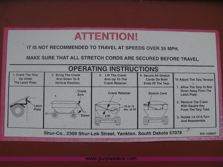 image for item D8311 2002 Killbros 590 grain cart