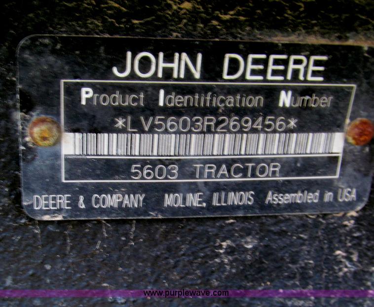 image for item F5042 2009 John Deere 5603 MFWD tractor