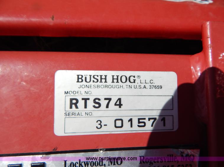 image for item G3136 2011 Bush Hog RTS74 74" tiller