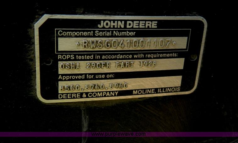 image for item G7840 1989 John Deere 8760 4WD tractor