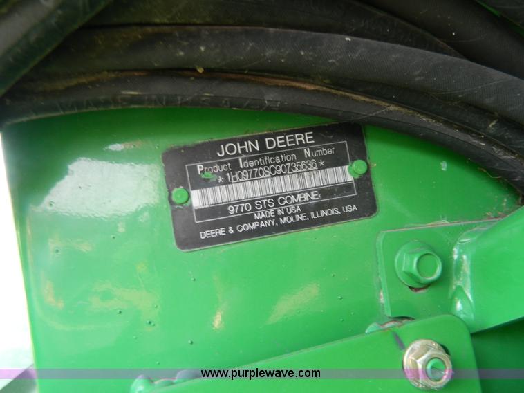 image for item G7844 2010 John Deere 9770 STS RWA combine