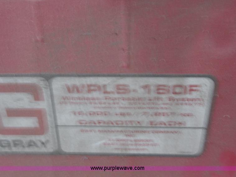 image for item AB9396 (4) Gray WPLS-160F portable lift system