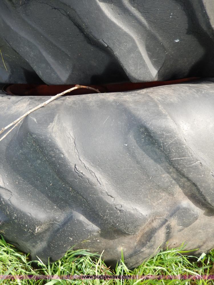 image for item D8154 (2) Goodyear 18.4-34 tires and wheels