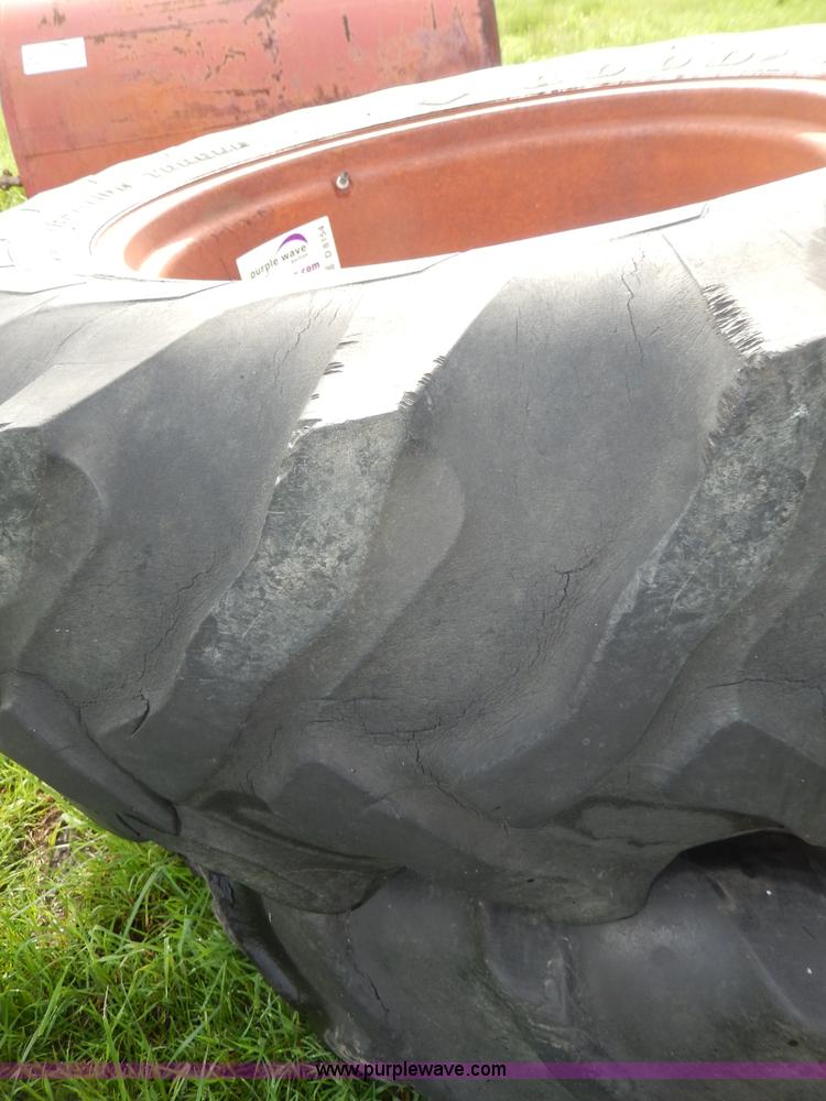 image for item D8154 (2) Goodyear 18.4-34 tires and wheels