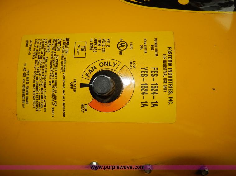 image for item D8160 Fostoria space heater