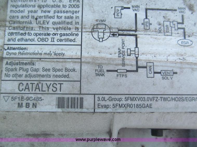 image for item F5029 2005 Ford Taurus SE