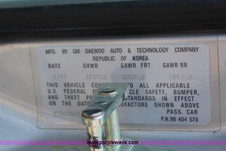 image for item G5091 2007 Suzuki Forenza