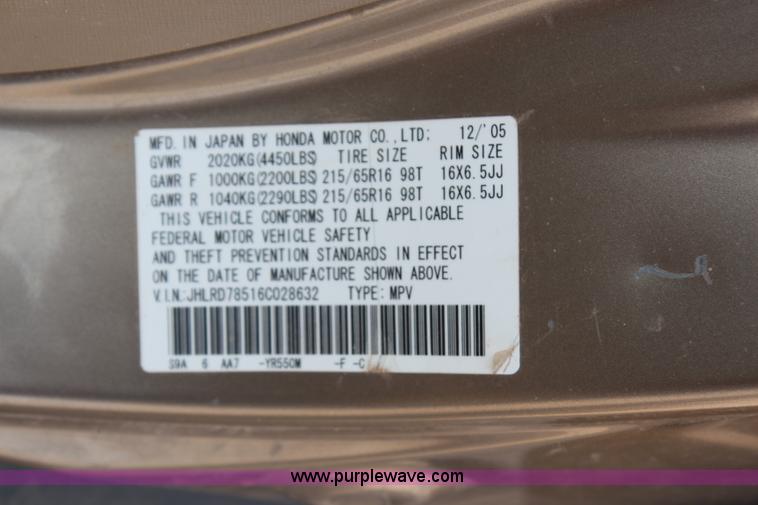 image for item G5341 2006 Honda CR-V LX