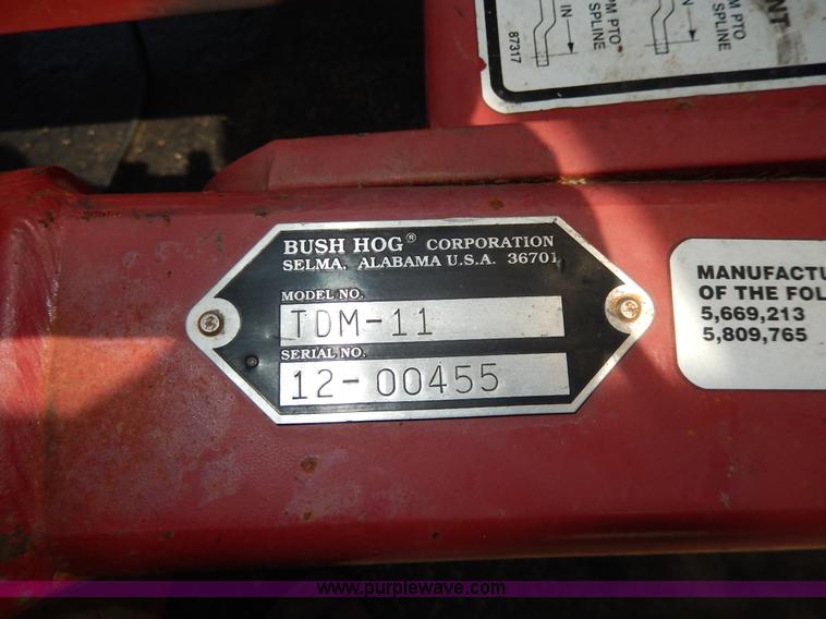 image for item W9780 2000 Bush Hog TDM-11 turf mower