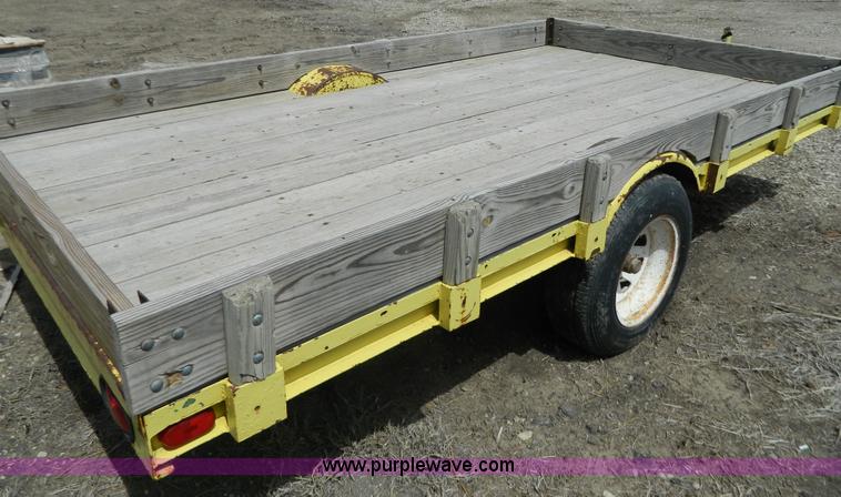 image for item Y9289 1955 shop built tilt deck trailer