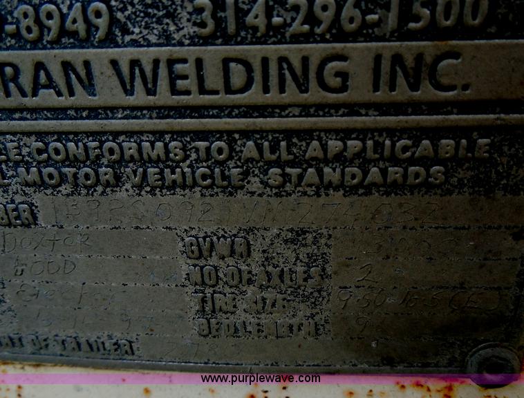 image for item AD9385 1997 Brinks pole trailer