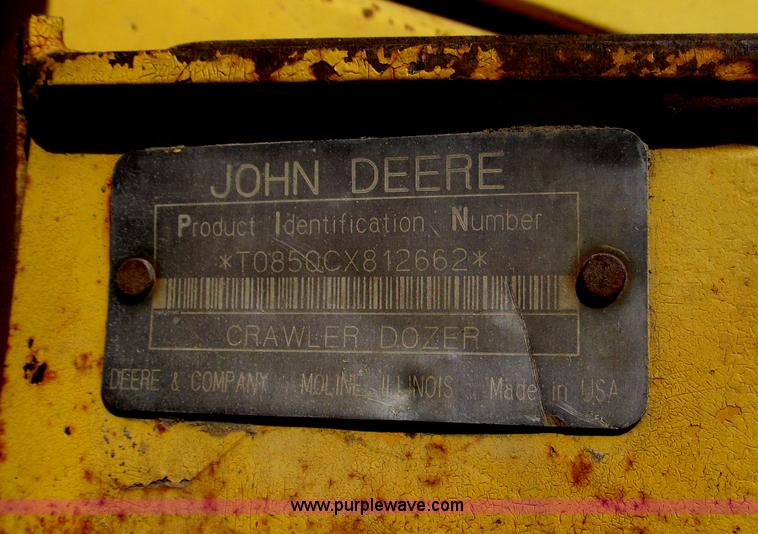 image for item B5479 1995 John Deere 850C dozer