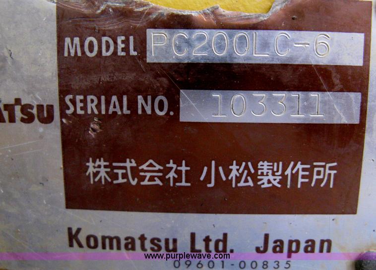 image for item E3429 1999 Komatsu PC200LC-6 Advance excavator