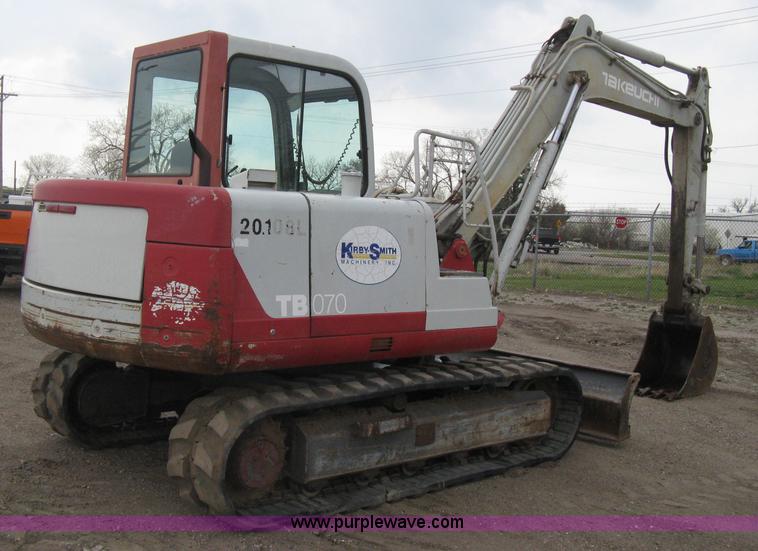 image for item E3430 2002 Takeuchi TB070 compact excavator