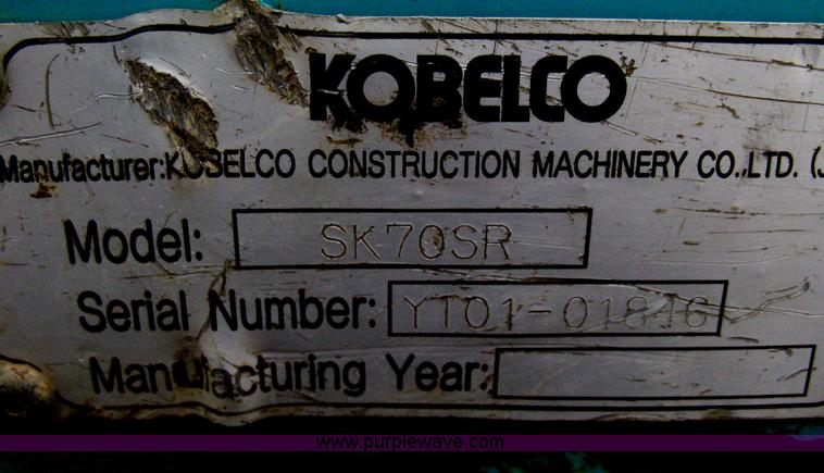 image for item E3431 1999 Kobelco 70SR midi excavator