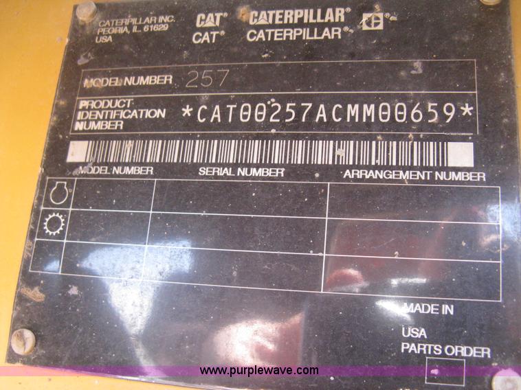 image for item E3435 2002 Caterpillar 257 skid steer