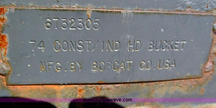image for item F5011 Bobcat 74" skid steer bucket
