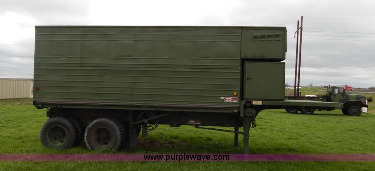 image for item G3135 1974 South Military M295A1 semi storage trailer