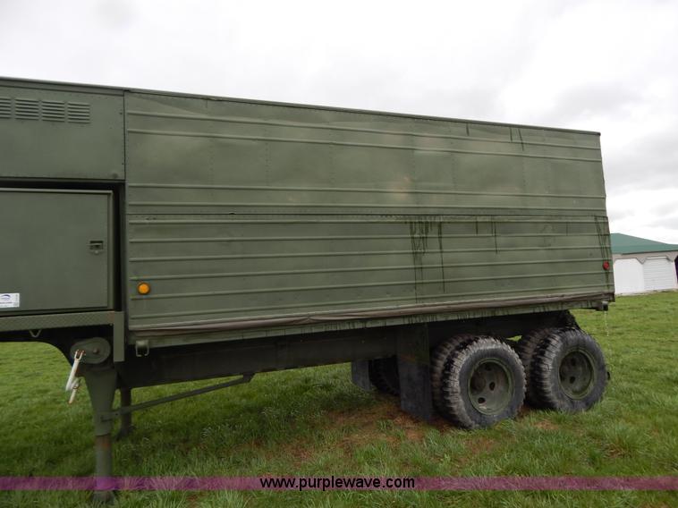 image for item G3135 1974 South Military M295A1 semi storage trailer