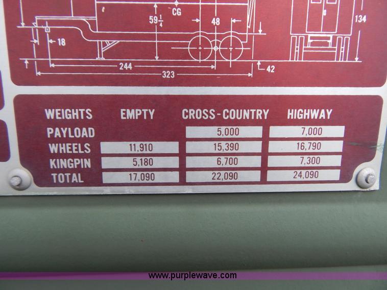 image for item G3135 1974 South Military M295A1 semi storage trailer