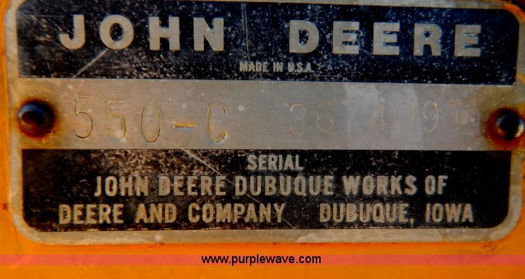 image for item G3144 John Deere 550C dozer