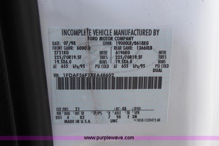 image for item G5401 1999 Ford F550 Super Duty service truck