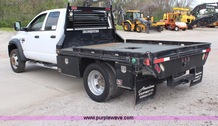 image for item G5404 2008 Dodge Ram 5500 Quad Cab flatbed truck