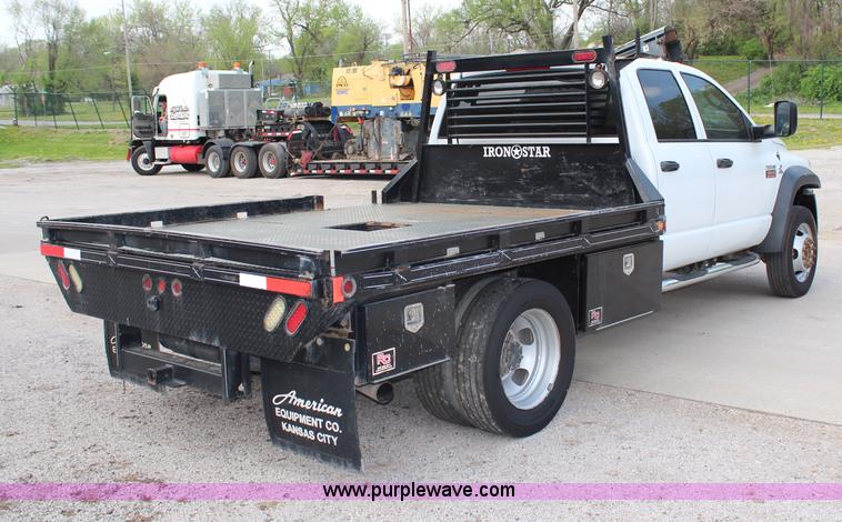 image for item G5404 2008 Dodge Ram 5500 Quad Cab flatbed truck