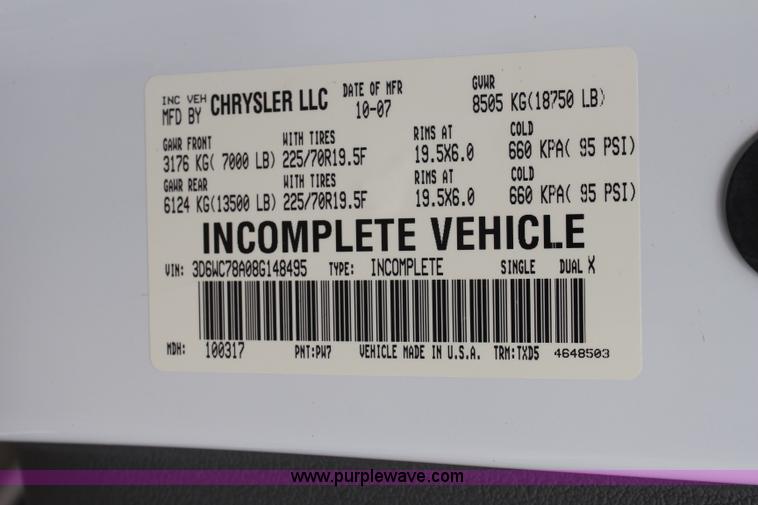 image for item G5404 2008 Dodge Ram 5500 Quad Cab flatbed truck