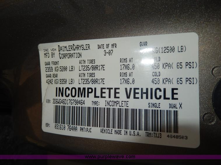 image for item G5465 2007 Dodge Ram 3500 service truck