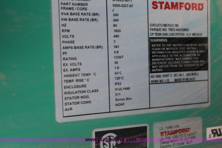 image for item G5494 2010 Cummins Power 150 kW diesel power generator set