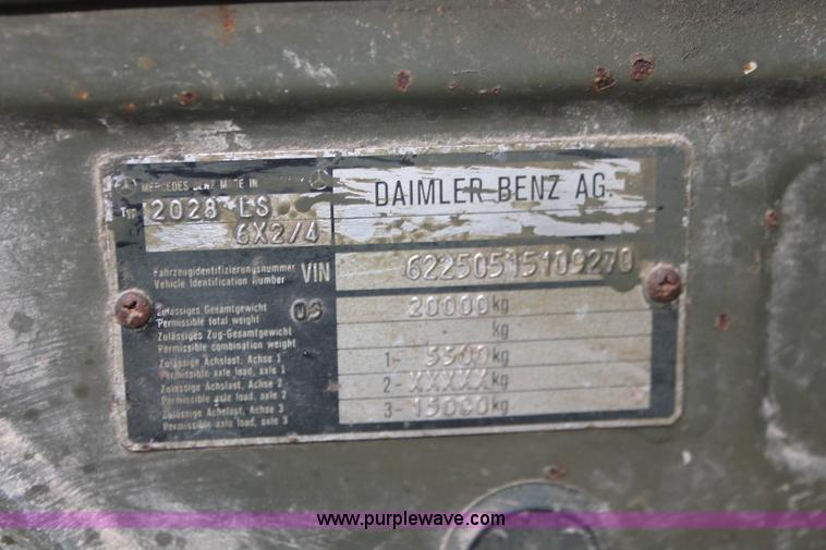 image for item H3674 1984 Mercedes Benz 2028 drill truck