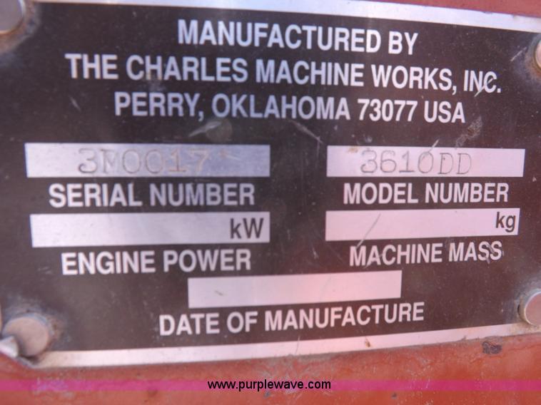 image for item H7196 1995 Ditch Witch 3610DD trencher