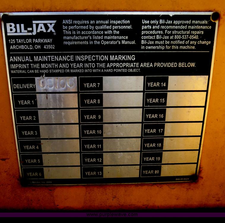 image for item B4751 2006 Bil-jax 5533A portable boom lift