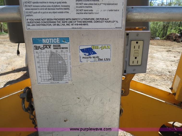 image for item B4751 2006 Bil-jax 5533A portable boom lift