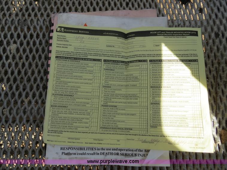 image for item B4751 2006 Bil-jax 5533A portable boom lift