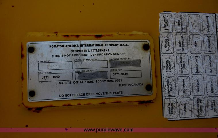 image for item D5839 1999 Komatsu WA320-3MC wheel loader