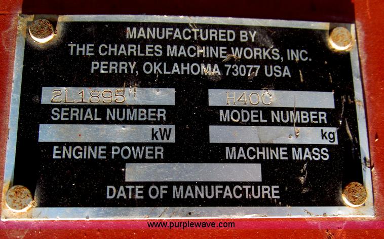 image for item E7546 Ditch Witch 400SXD trencher and vibratory plow